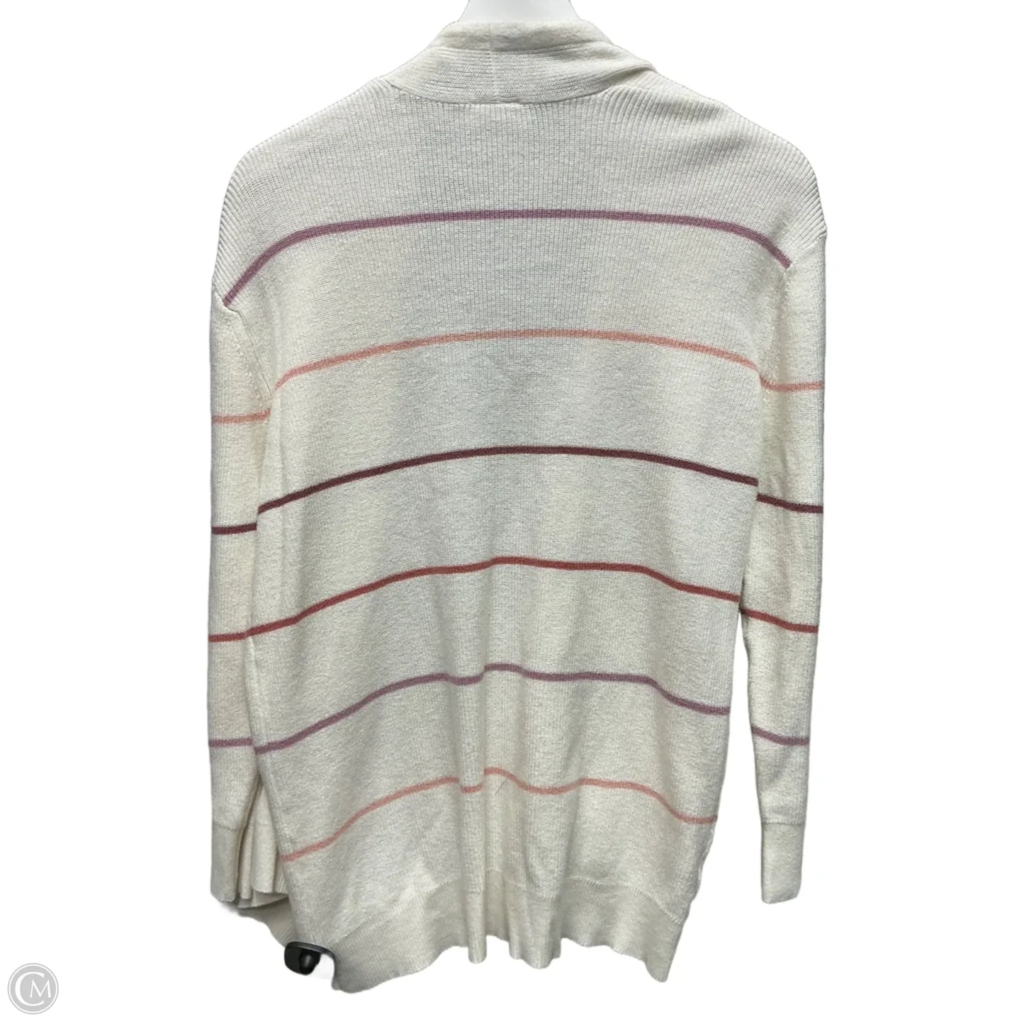 Sweater Cardigan By Loft In Cream, Size: M