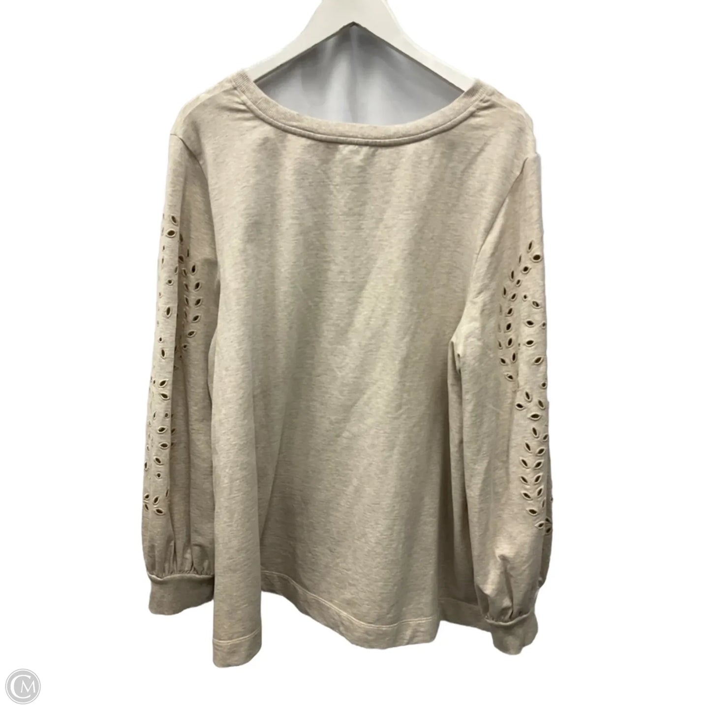 Top Long Sleeve By Chicos In Tan, Size: 2x