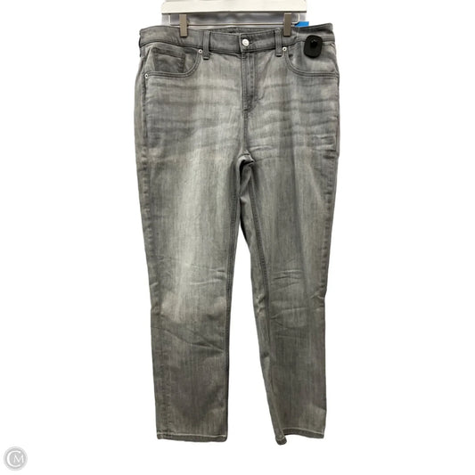 Jeans Straight By Chicos In Grey Denim, Size: 14