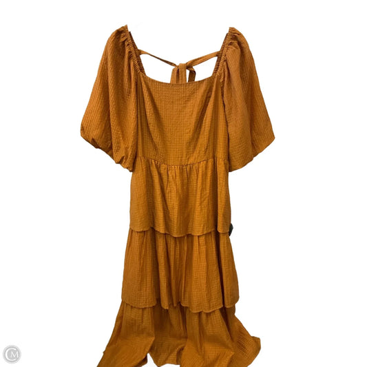 Dress Casual Midi By Oddi In Gold, Size: 1x