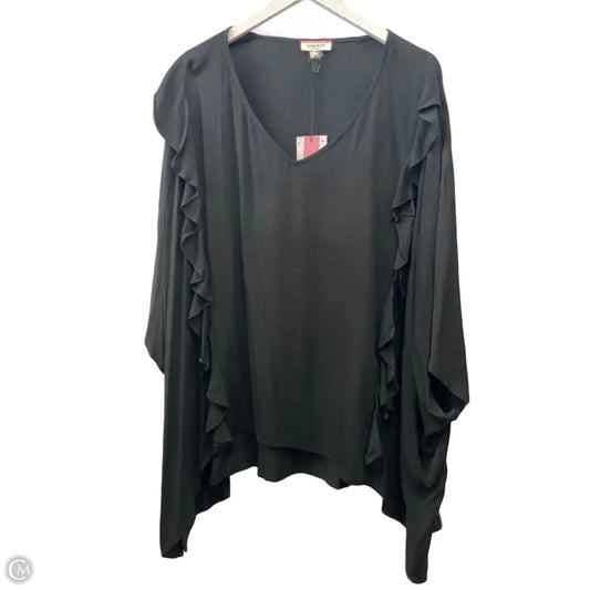 Top Short Sleeve By Andree By Unit In Black, Size: 2x
