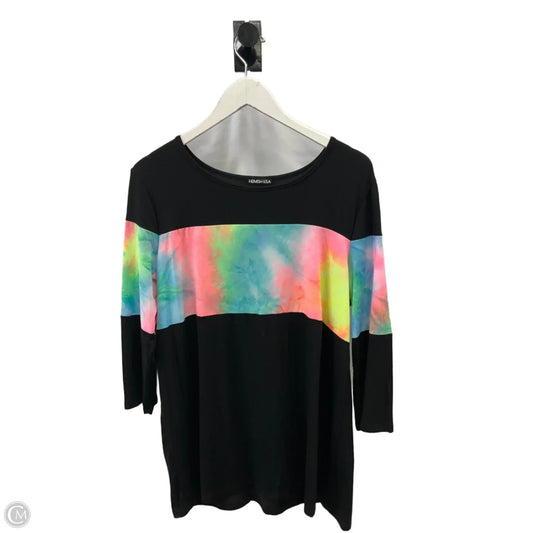 Top 3/4 Sleeve By Heimish Usa In Black, Size: 3x