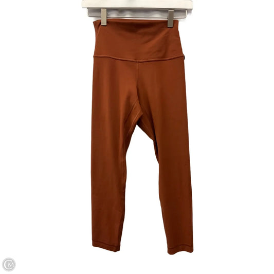 Athletic Capris By Lululemon In Orange, Size: 4