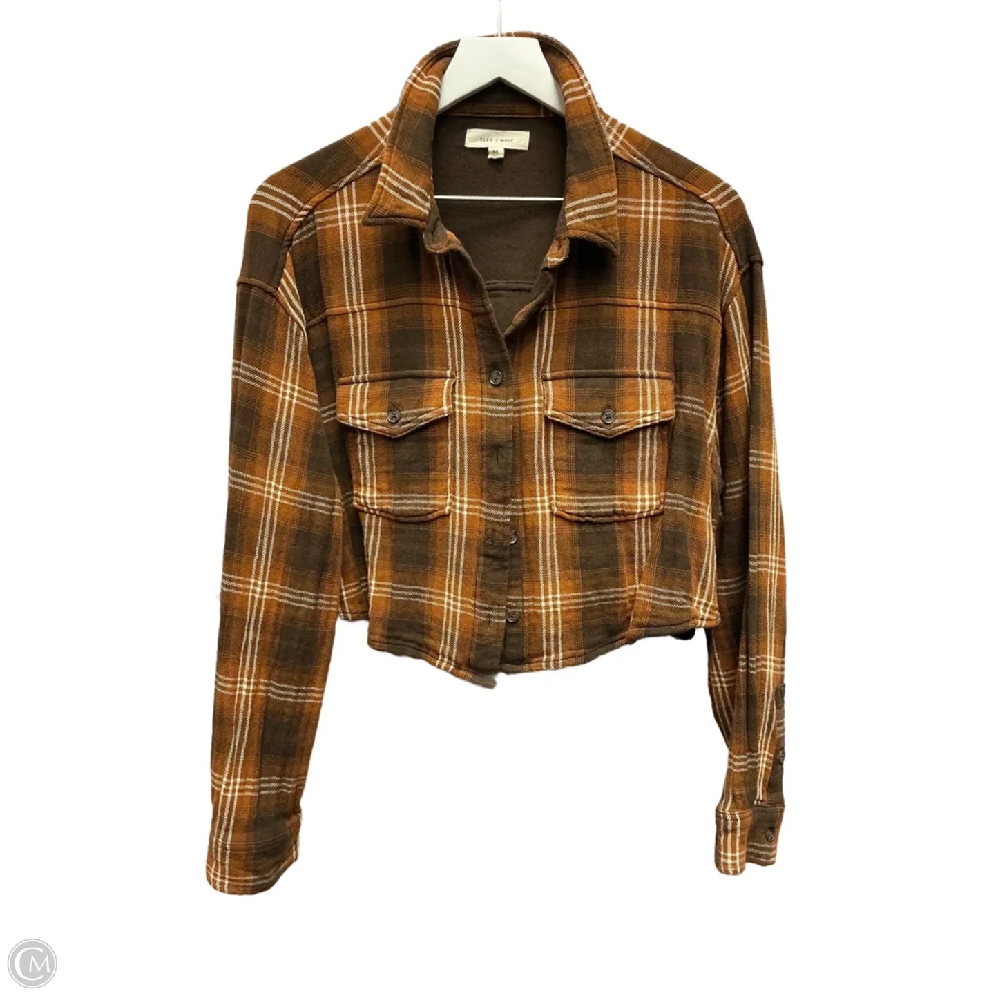 Top Long Sleeve By Clothes Mentor In Brown, Size: M