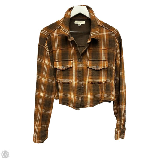 Top Long Sleeve By Clothes Mentor In Brown, Size: M