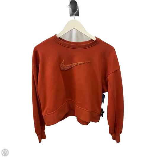 Athletic Sweatshirt Crewneck By Nike Apparel In Orange, Size: Xs