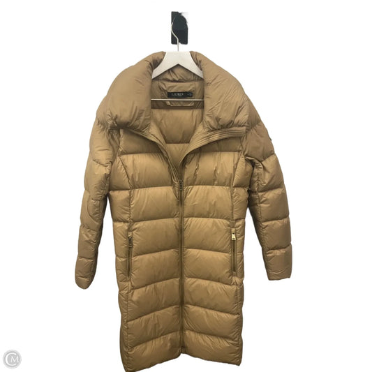 Coat Puffer & Quilted By Lauren By Ralph Lauren In Tan, Size: M