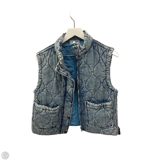 Vest Puffer & Quilted By Ee Some In Blue Denim, Size: S