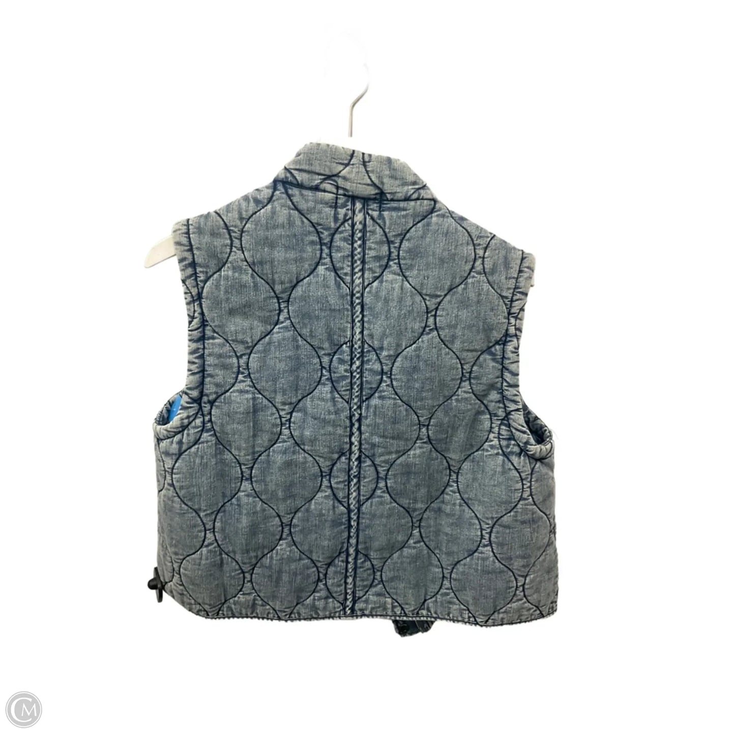 Vest Puffer & Quilted By Ee Some In Blue Denim, Size: S