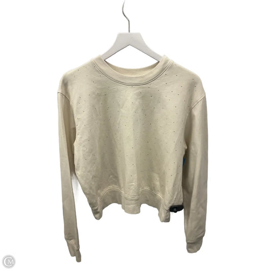 Athletic Sweatshirt Crewneck By Aqua In Cream, Size: M