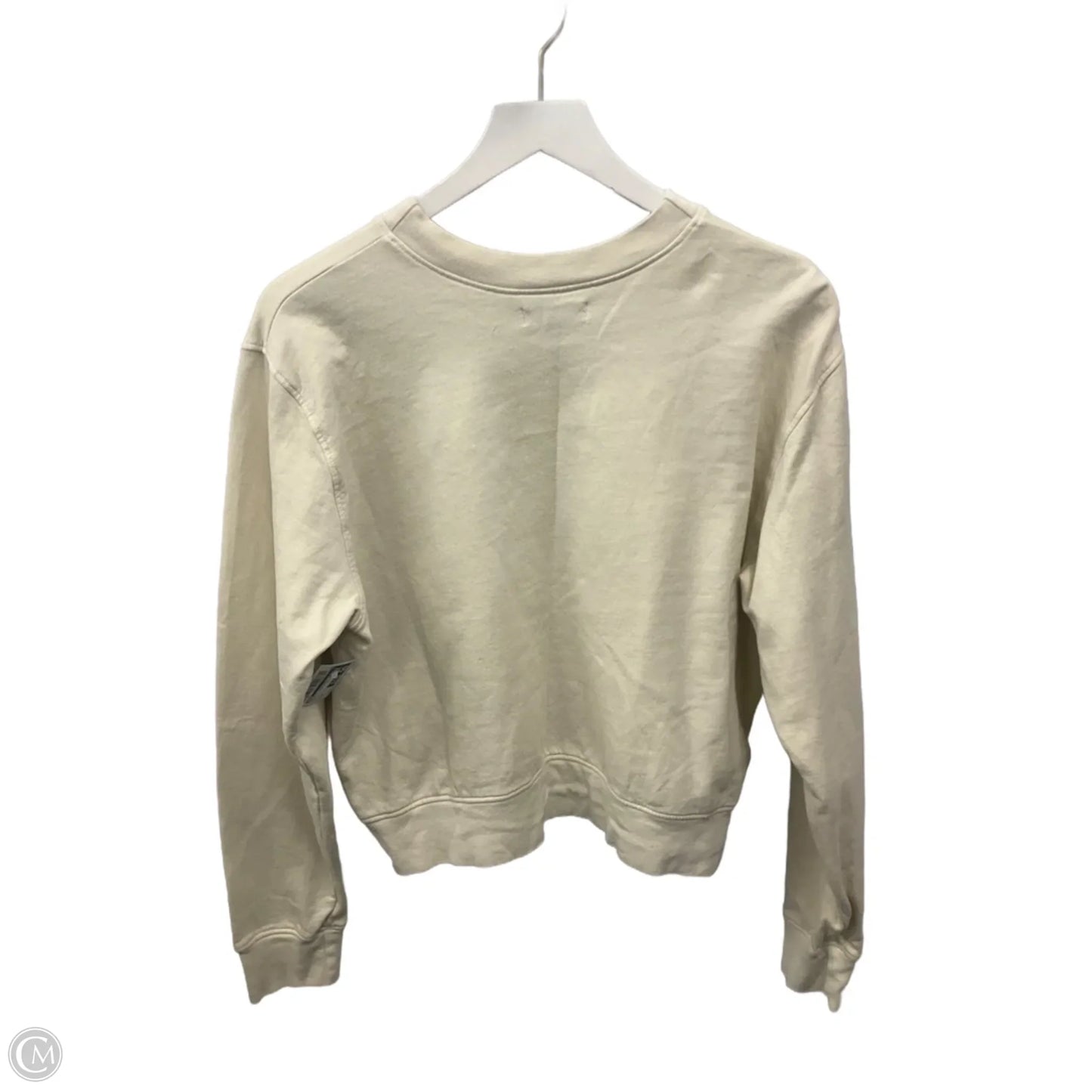 Athletic Sweatshirt Crewneck By Aqua In Cream, Size: M