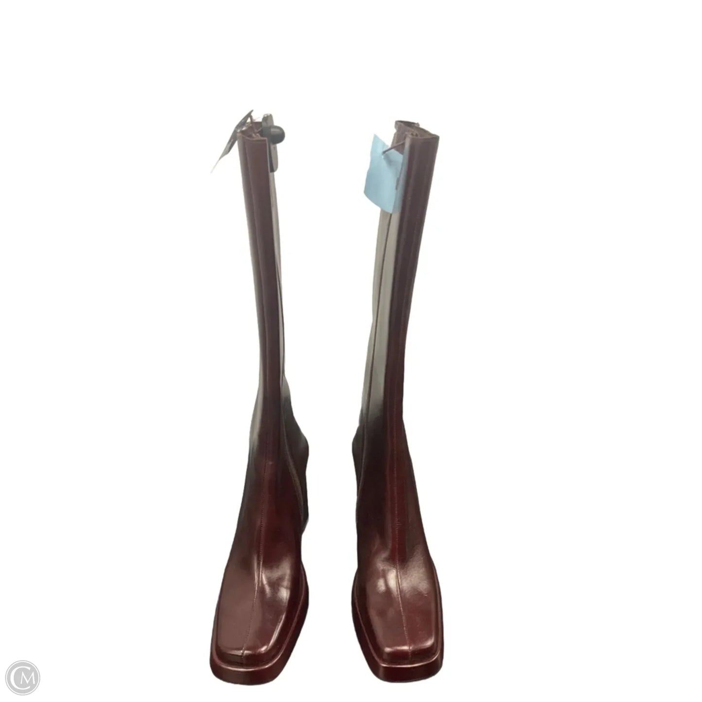 Boots Mid-calf Heels By Jeffrey Campbell In Maroon, Size: 6.5