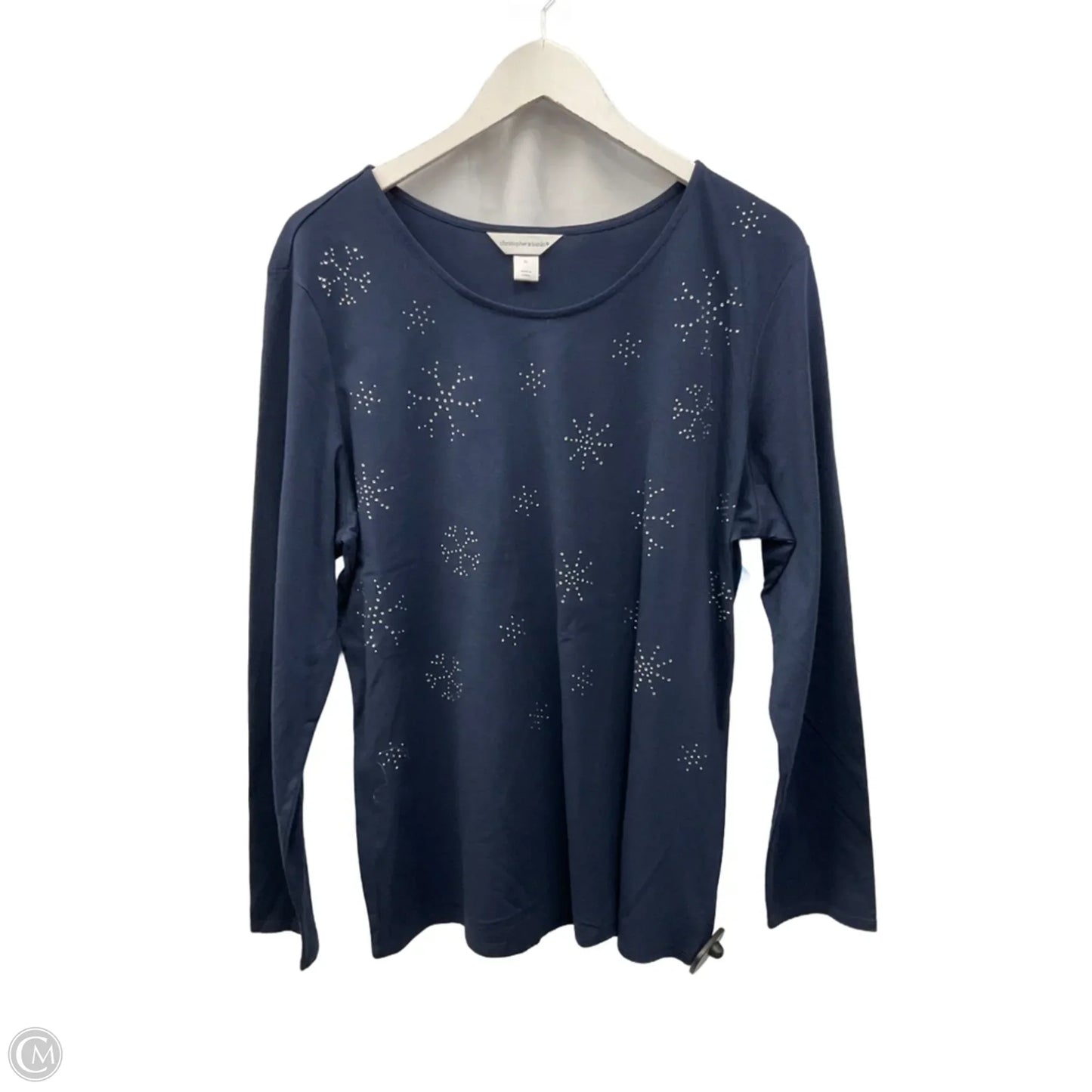 Top Long Sleeve By Christopher And Banks In Navy, Size: Xl