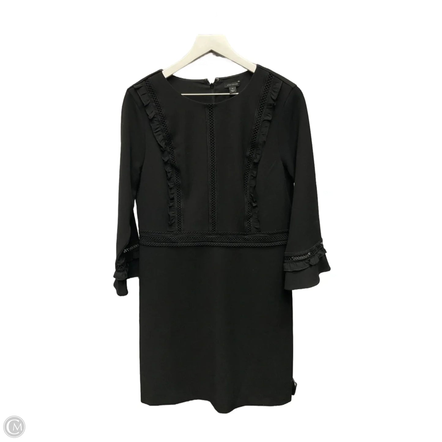 Dress Casual Midi By Ann Taylor In Black, Size: M
