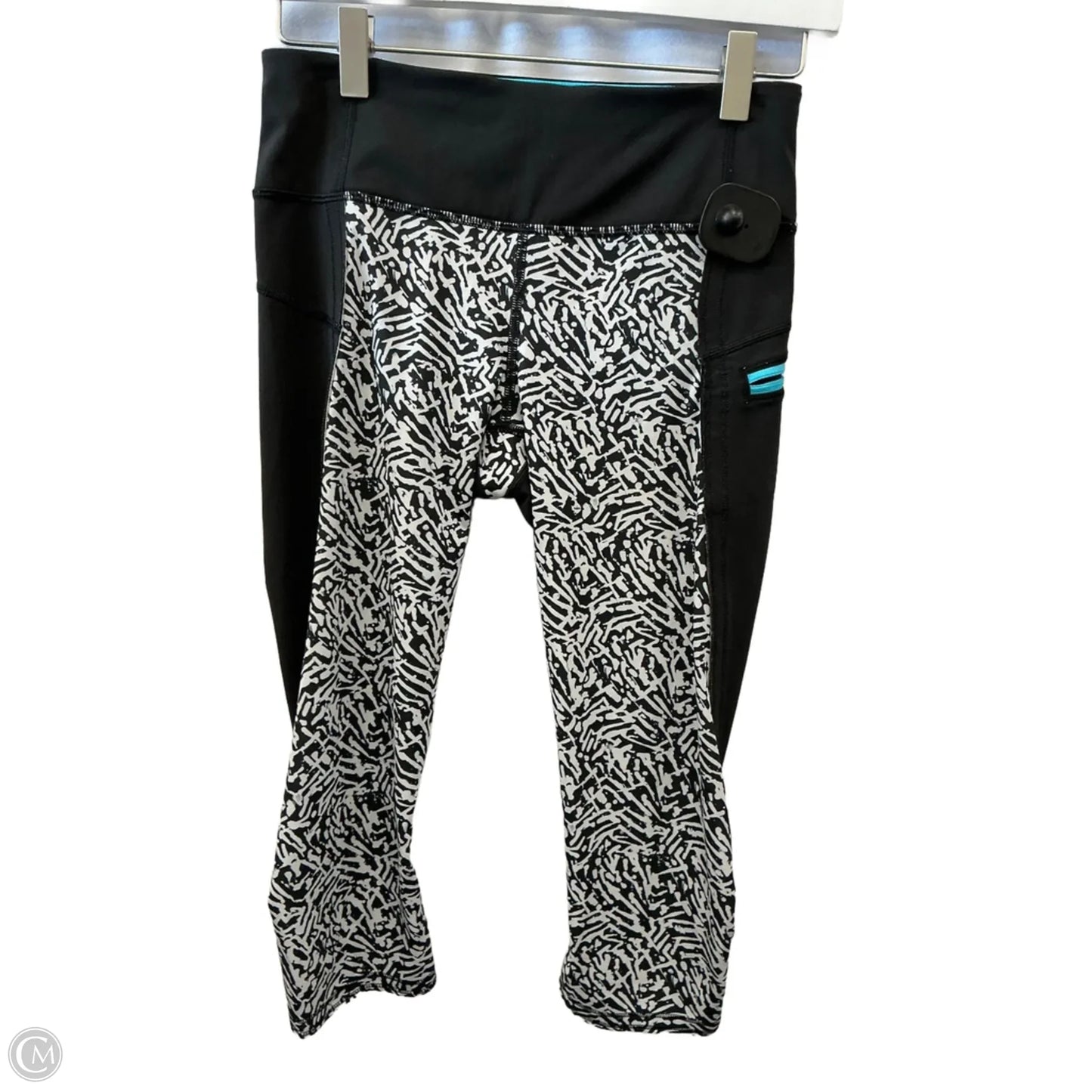 Athletic Capris By Lululemon In Black & White, Size: 4