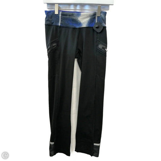 Athletic Leggings By Lululemon In Black & Blue, Size: 4