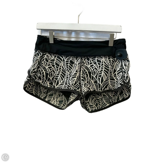 Athletic Shorts By Lululemon In Black & White, Size: 6