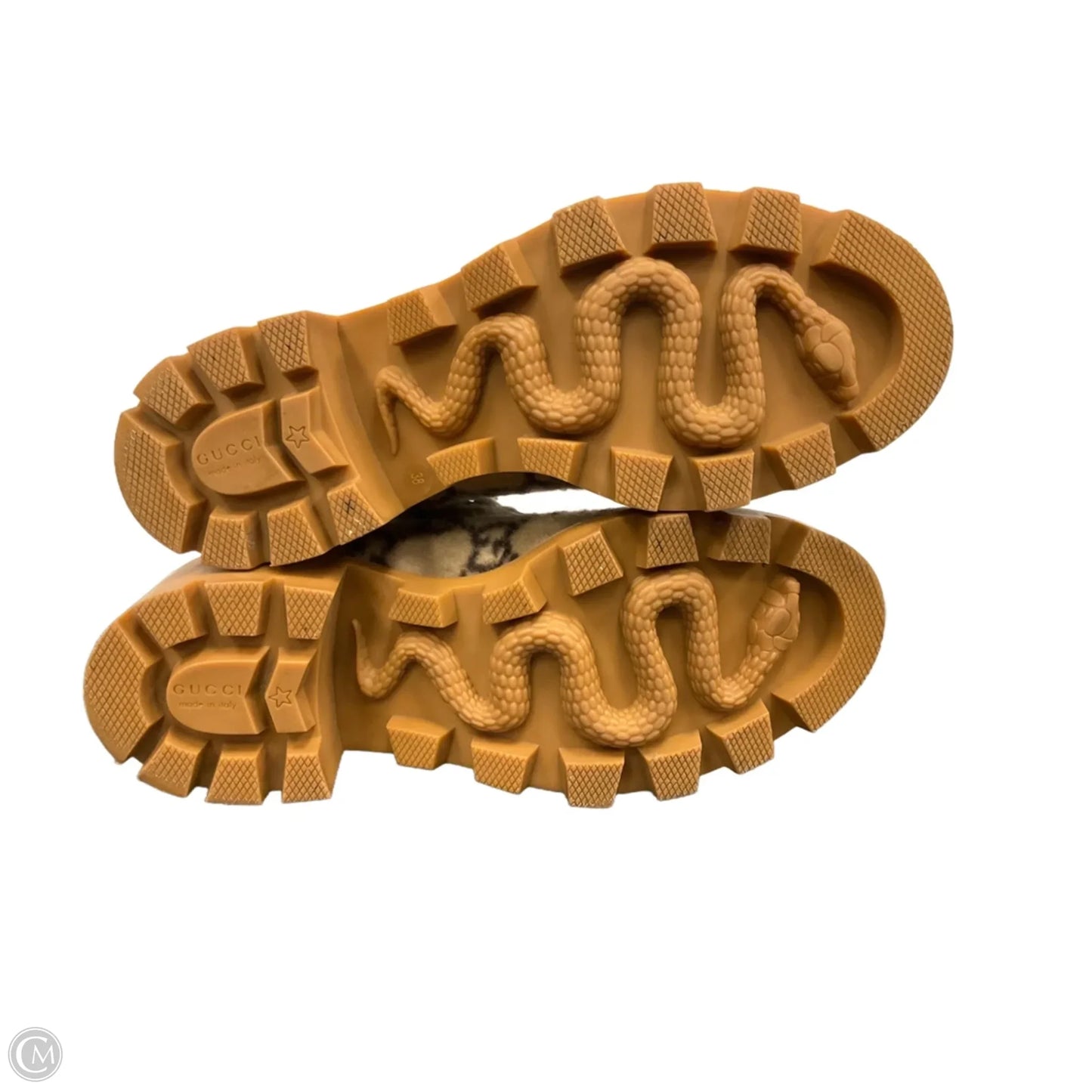 Boots Luxury Designer By Gucci In Tan, Size: 8