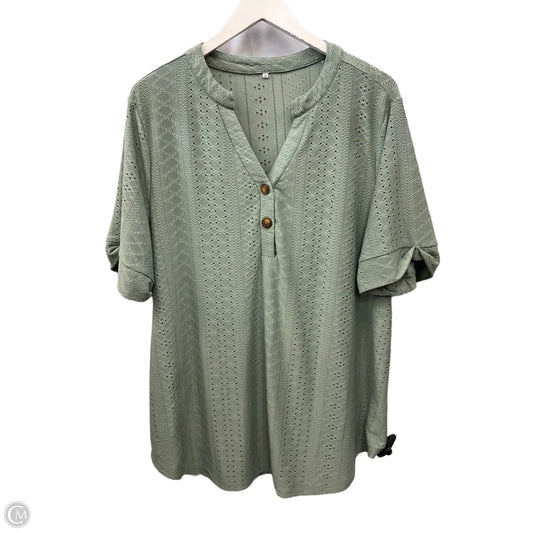 Top Short Sleeve By Clothes Mentor In Green, Size: 3x