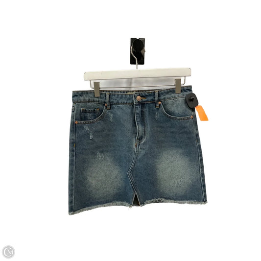 Skirt Mini & Short By Thread And Supply In Blue Denim, Size: 8