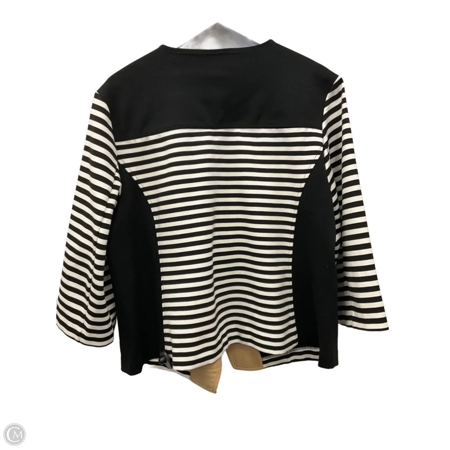 Blazer By Chicos In Black & White, Size: Xl