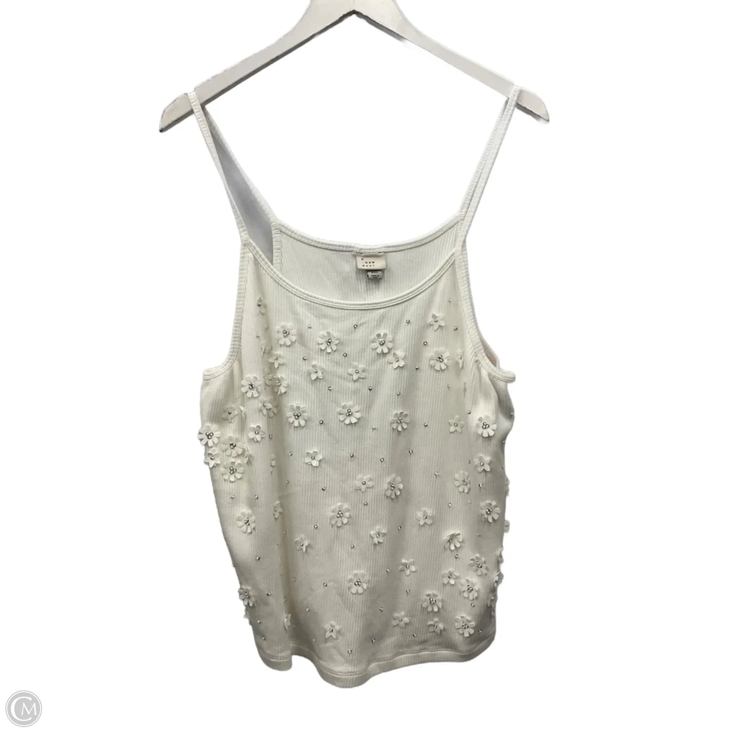 Top Sleeveless By A New Day In White, Size: Xxl