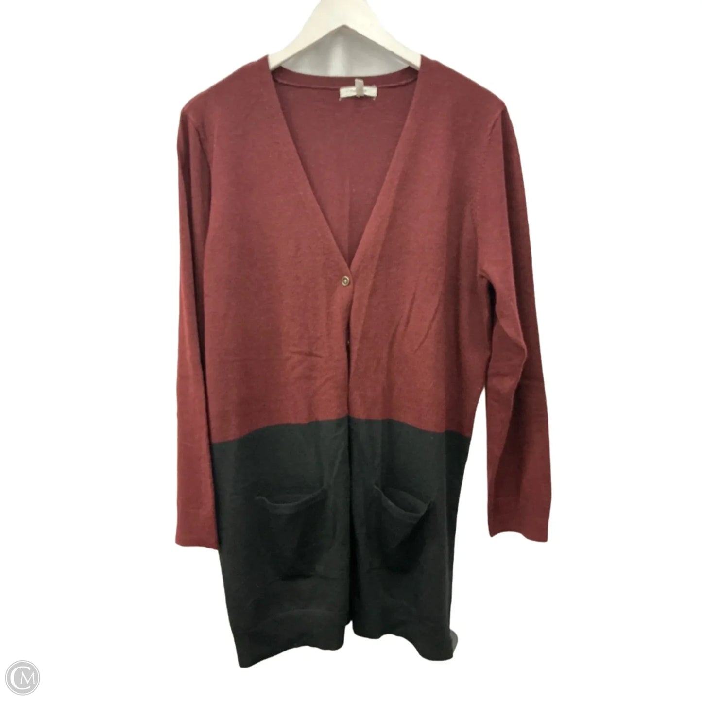 Sweater Cardigan By Maurices In Maroon, Size: L
