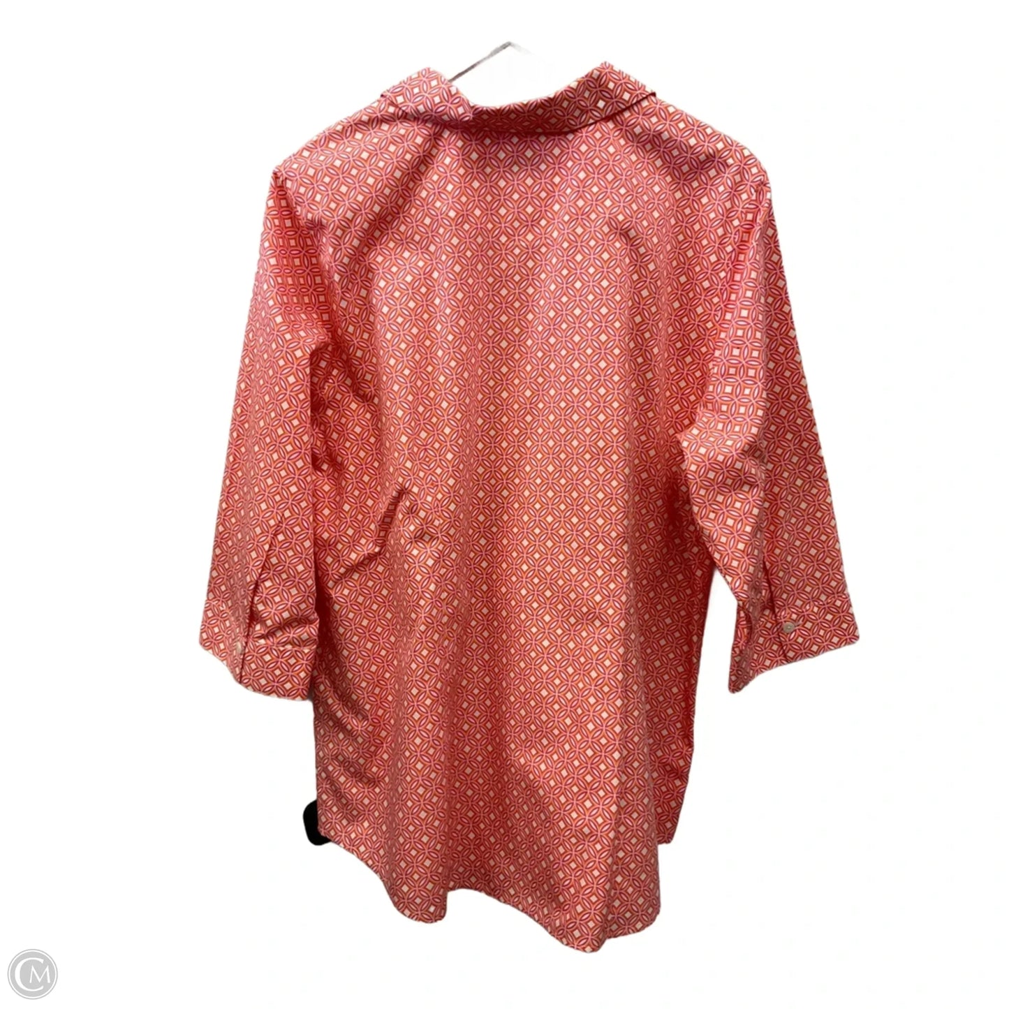 Top 3/4 Sleeve By Chicos In Coral, Size: Xl