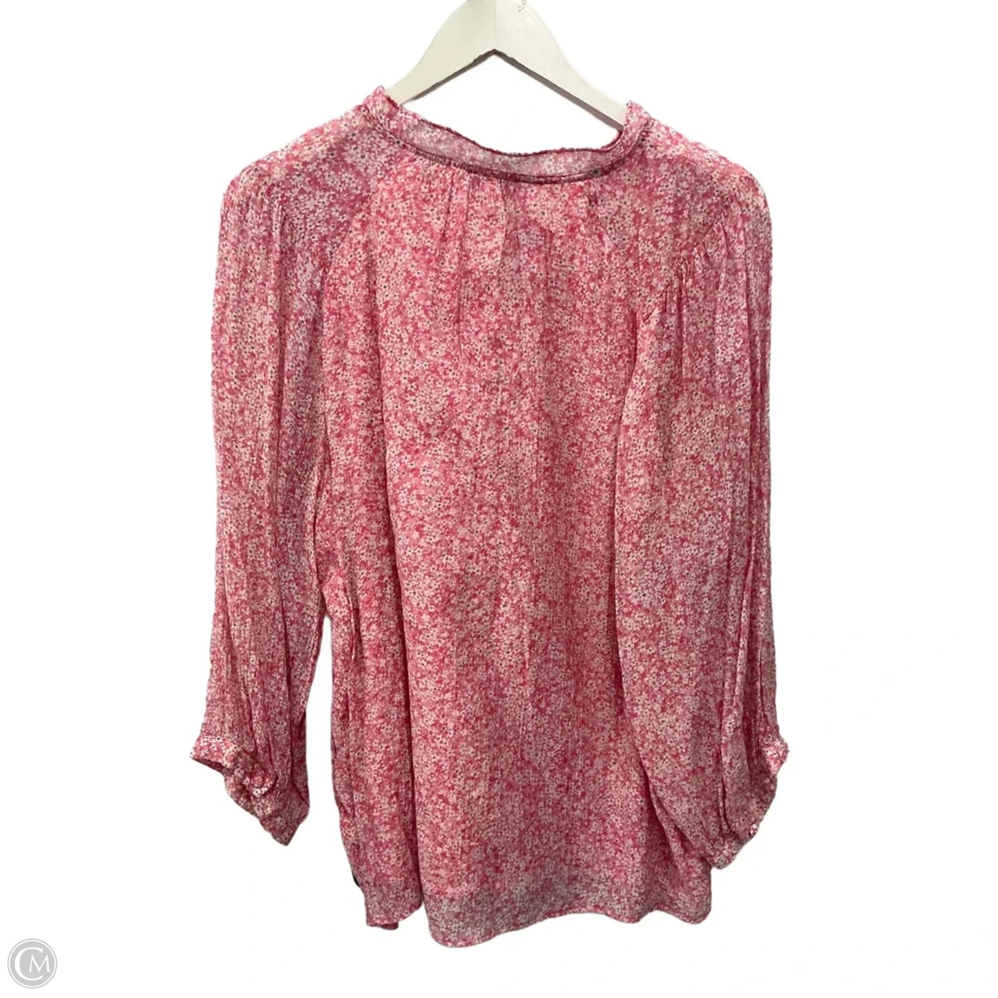 Top 3/4 Sleeve By Vince In Pink, Size: Xl