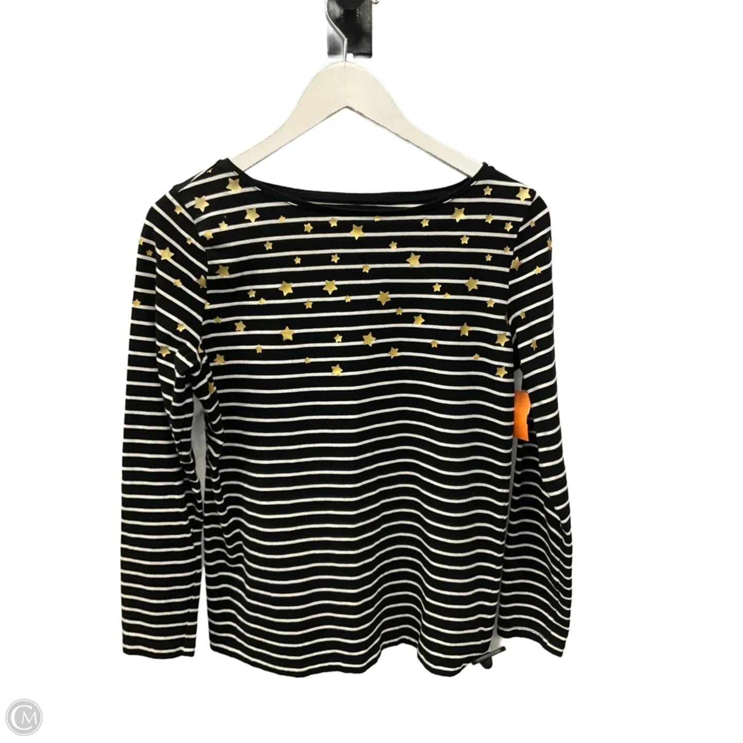 Top Long Sleeve By Talbots In Black & White, Size: M