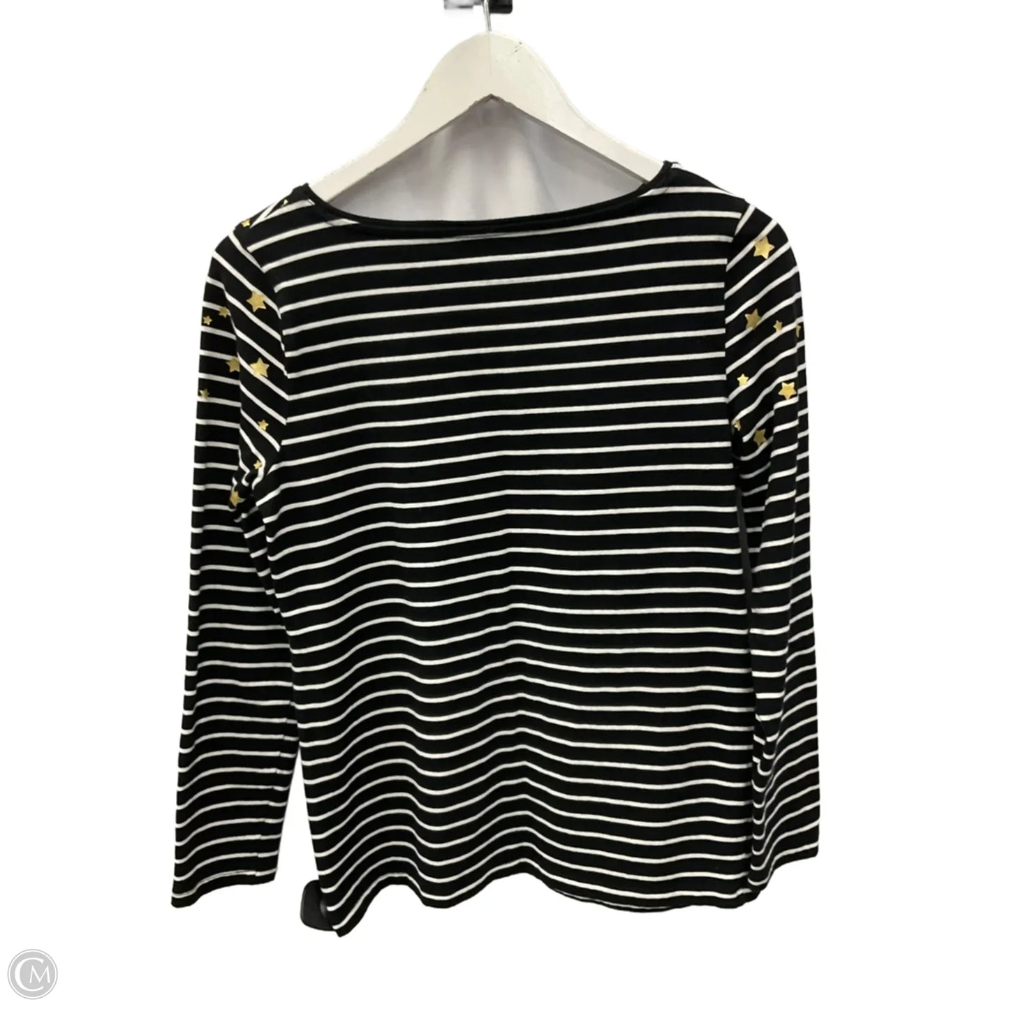 Top Long Sleeve By Talbots In Black & White, Size: M