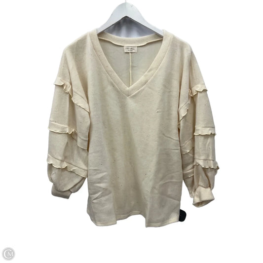 Top Long Sleeve By 143 Story In Cream, Size: S