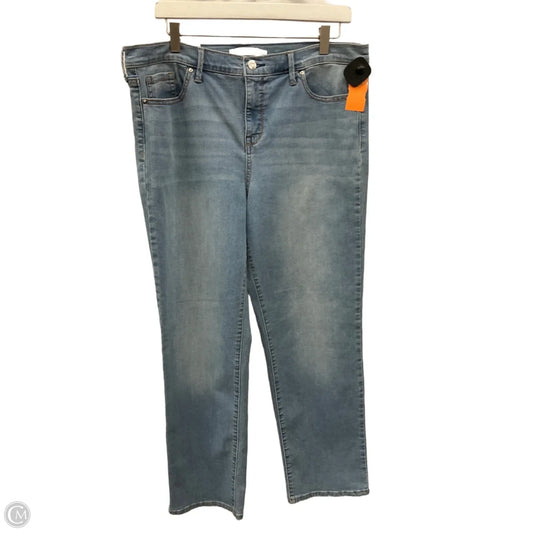 Jeans Straight By Ella Moss In Blue Denim, Size: 14