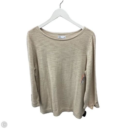 Sweater By Croft And Barrow In Tan, Size: L