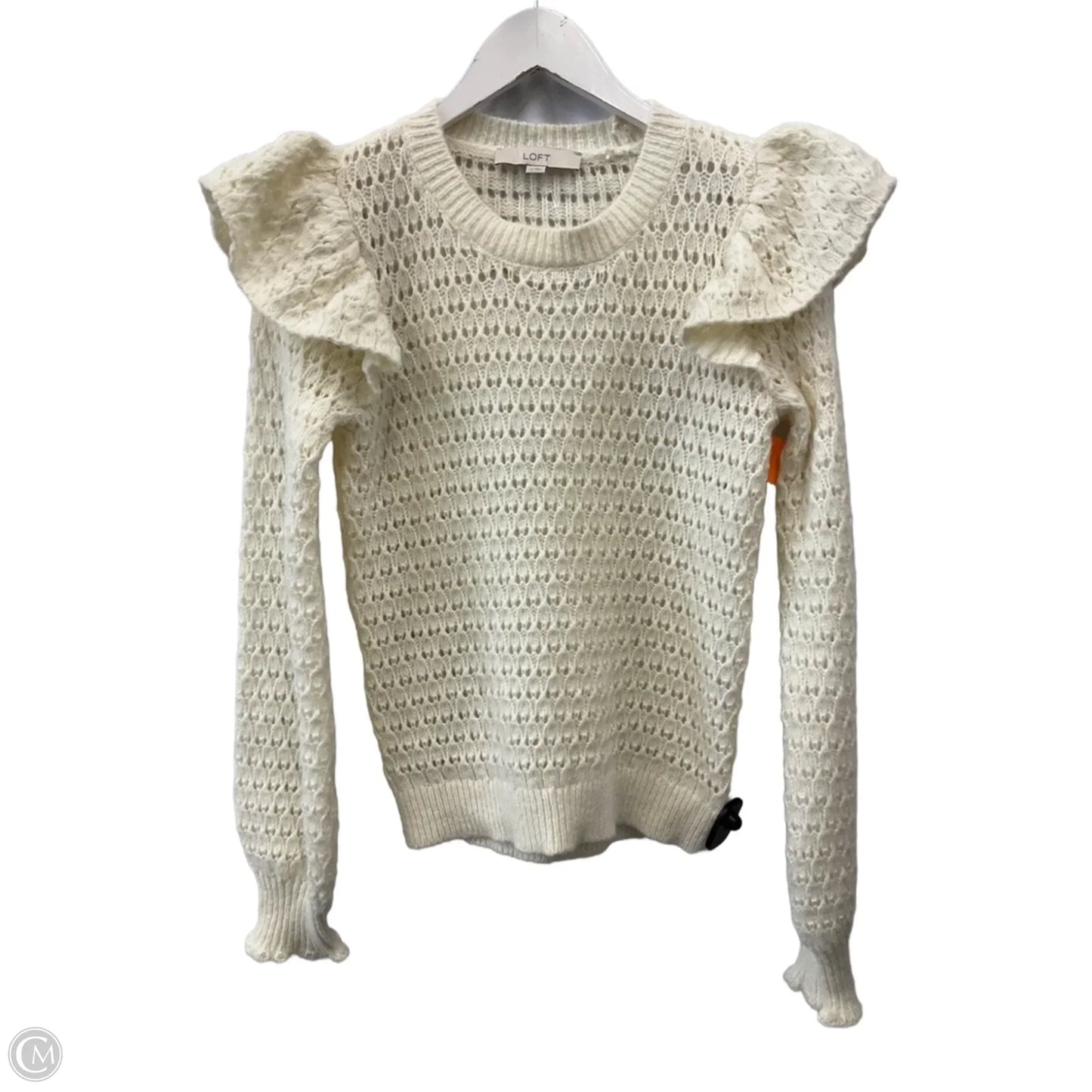 Sweater By Loft In Cream, Size: Xs