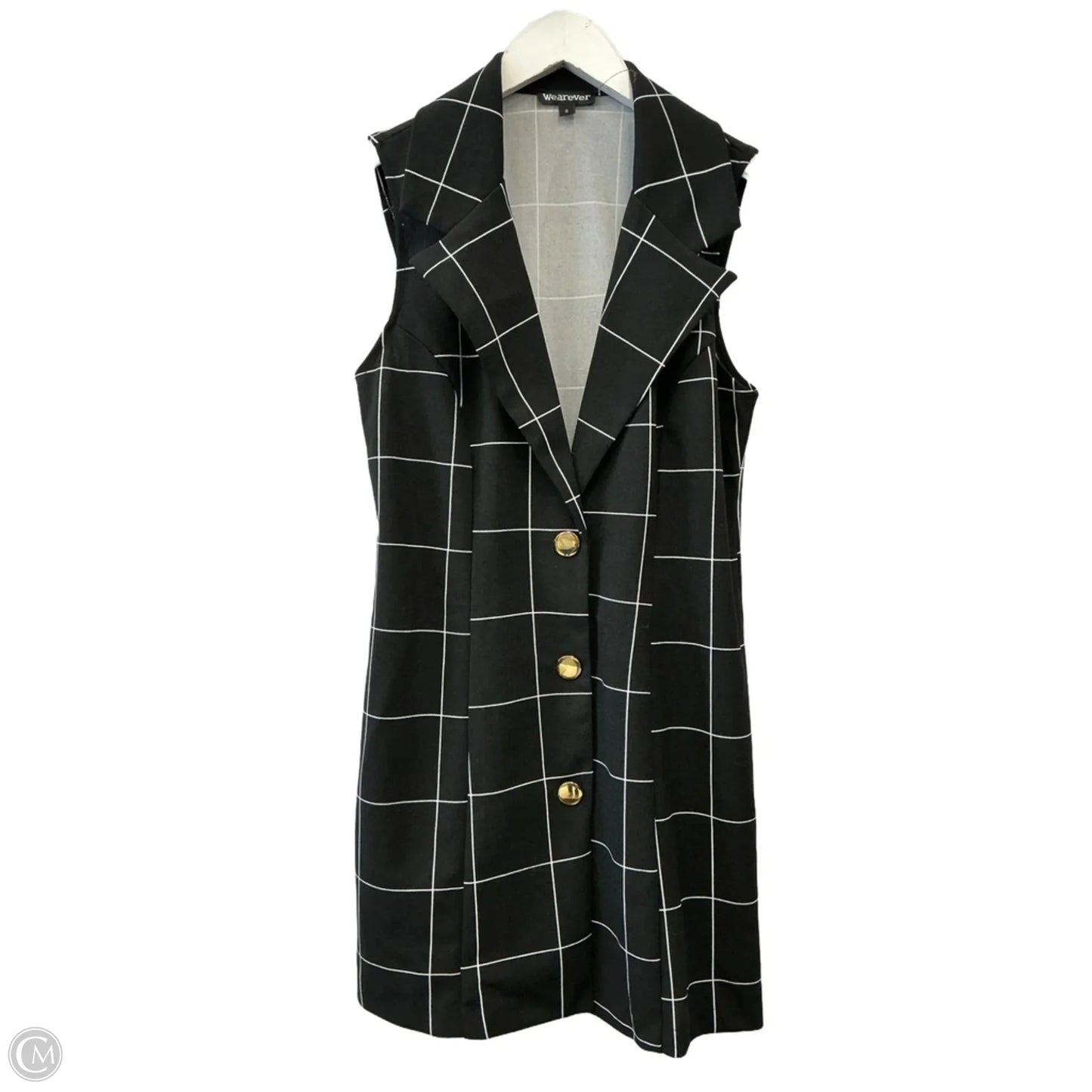 Vest Other By Clothes Mentor In Black & White, Size: S