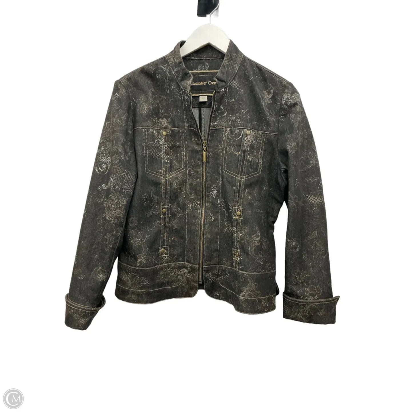 Jacket Denim By Coldwater Creek In Black Denim, Size: M