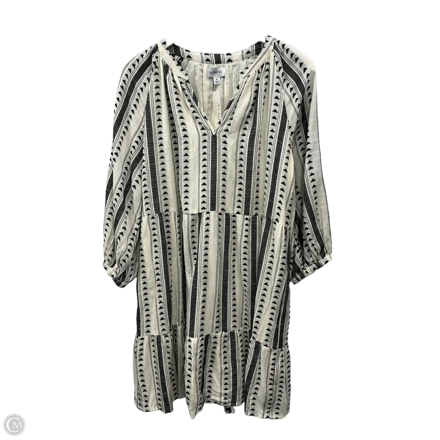 Dress Casual Short By Evereve In Black & Cream, Size: M