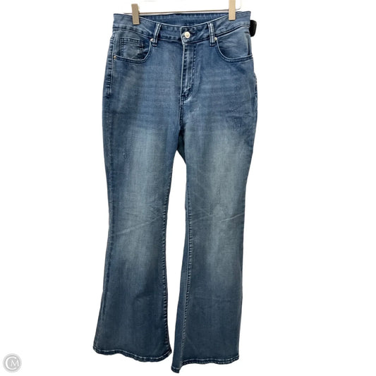 Jeans Flared By Clothes Mentor In Blue Denim, Size: 10l