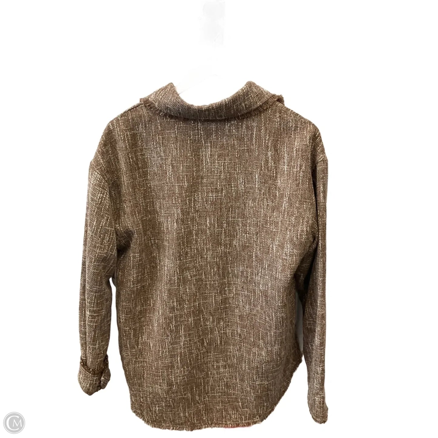 Jacket Shirt By Staccato In Brown, Size: S