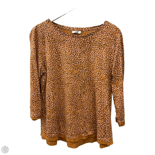 Top 3/4 Sleeve By J. Jill In Gold, Size: M