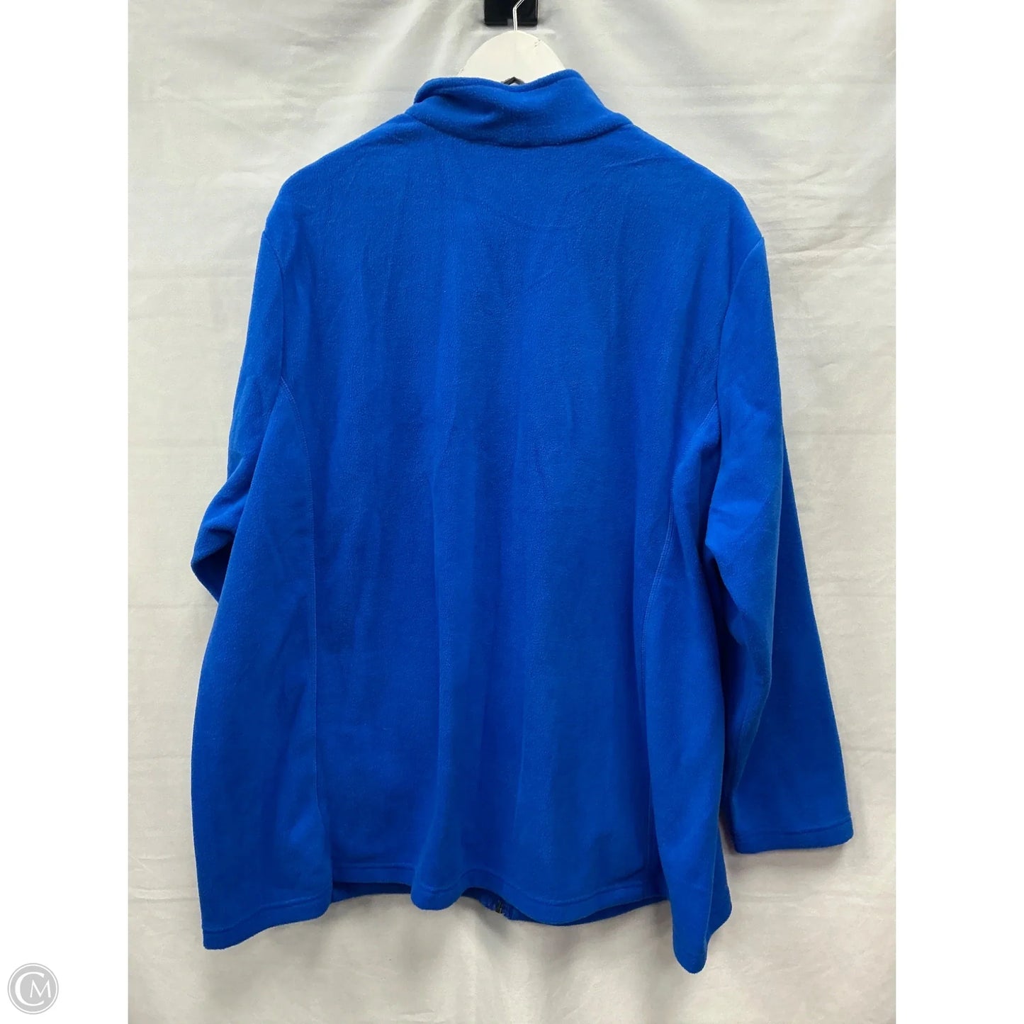 Jacket Fleece By Lands End In Blue, Size: 3x