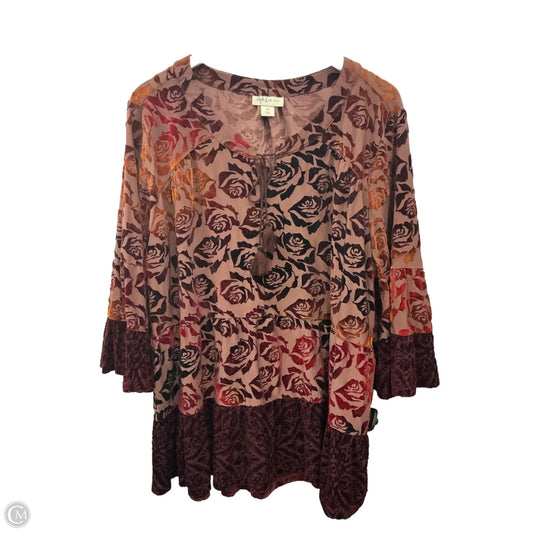 Top Short Sleeve By Style And Company In Mauve, Size: 3x