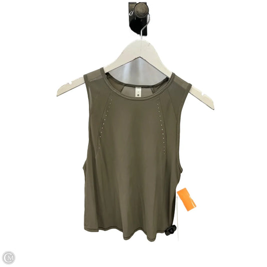 Athletic Top Short Sleeve By Lululemon In Grey, Size: 4