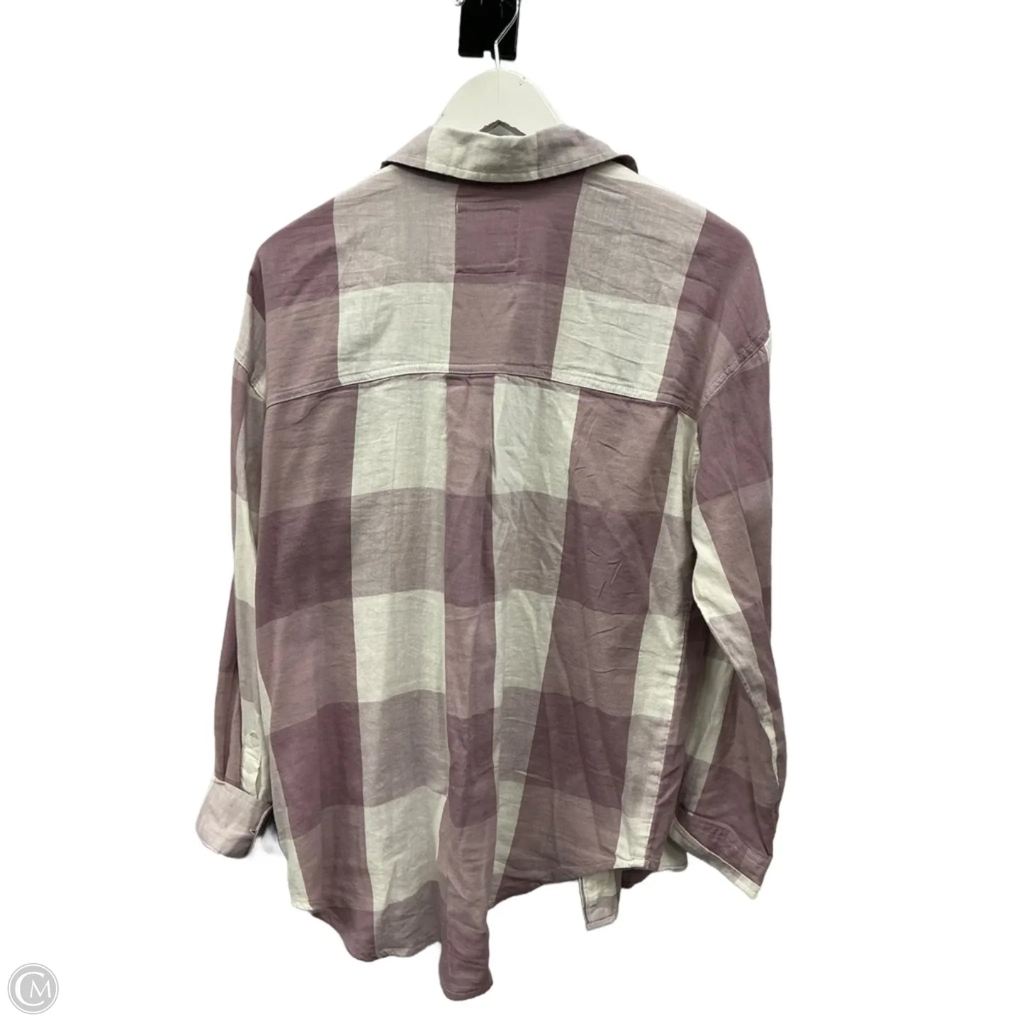 Top Long Sleeve By So In Purple & White, Size: S