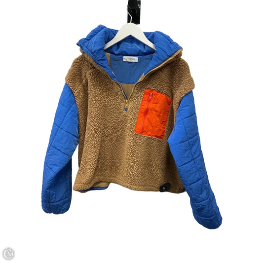 Sweatshirt Collar By Vervet In Tan, Size: M
