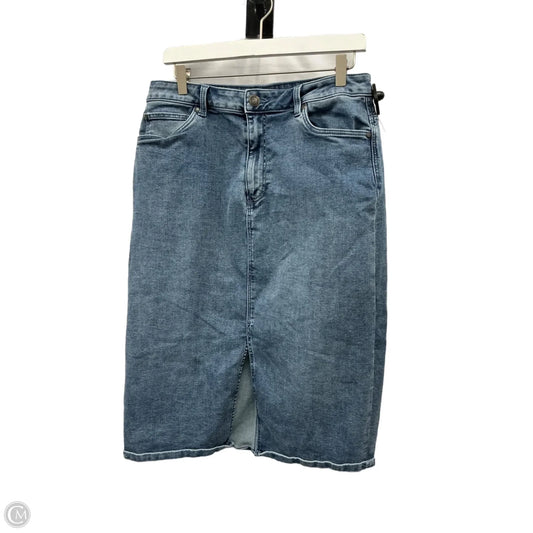 Skirt Midi By Ophelia Roe In Blue Denim, Size: 12