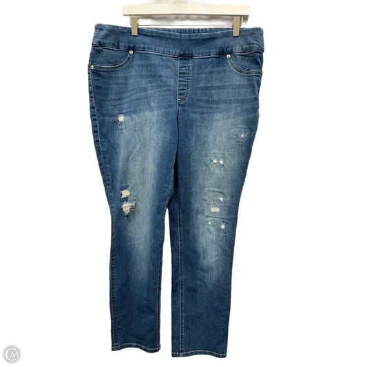 Jeans Jeggings By Chicos In Blue Denim, Size: 16