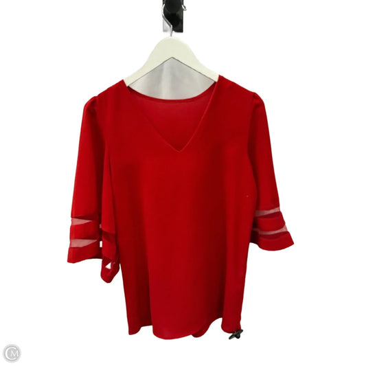 Top Short Sleeve By Clothes Mentor In Red, Size: S
