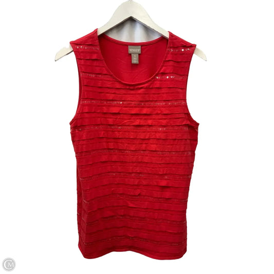 Top Sleeveless By Chicos In Coral, Size: M
